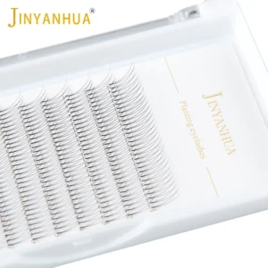 JINYANHUA 2d 3d Soft Natural Mink Eyelashes 12row Handmade Premade Volume Fans Eyelash Extension Maquillage Femme False Lashes4d