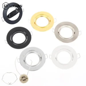 【W】1 Set Round Fixture Downlight Led Holders Cutout For Bulb Holder Recessed LED Spot Light MR16 GU10 LED Downlights Frame